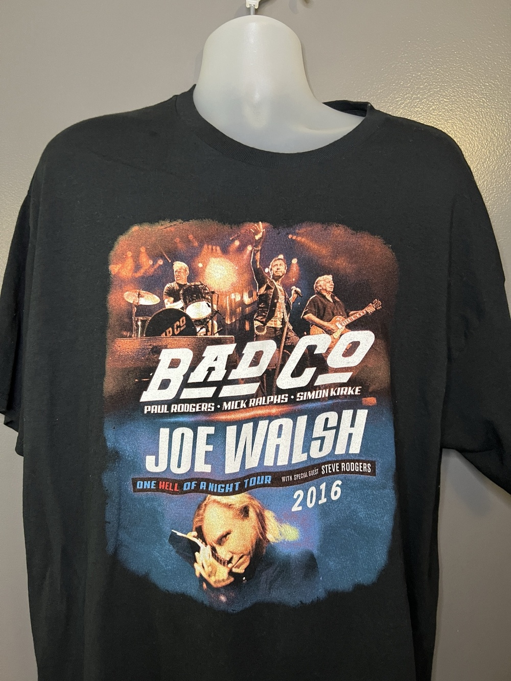 Bad Company Joe Walsh Shirt Mens XL Black 2016 Tour Graphic Tee Rock Band